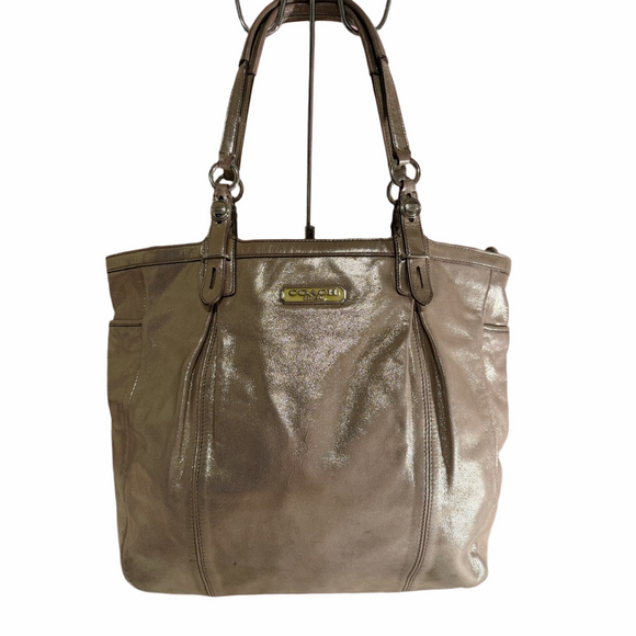 Coach Handbags - Coach Shimmering Tan Tote Bag